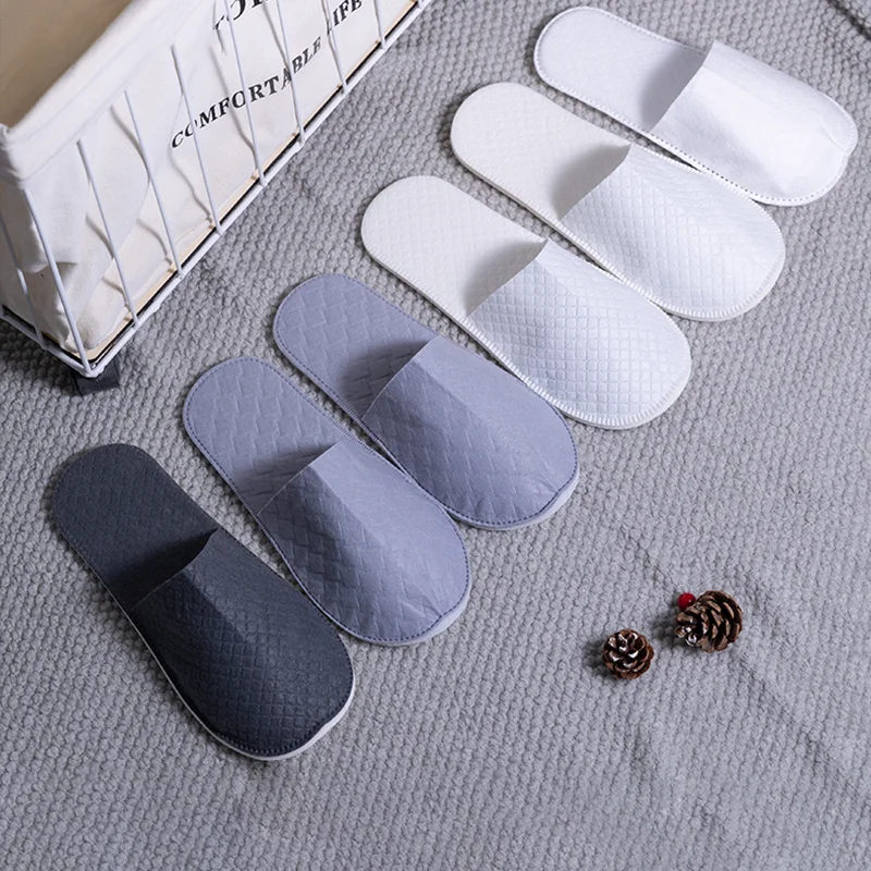 New Design Spa Slippers Washable & Reusable Closed Toe Disposable Indoor Hotel Slippers Soft Comfort- for Guests, Hotel, Travel