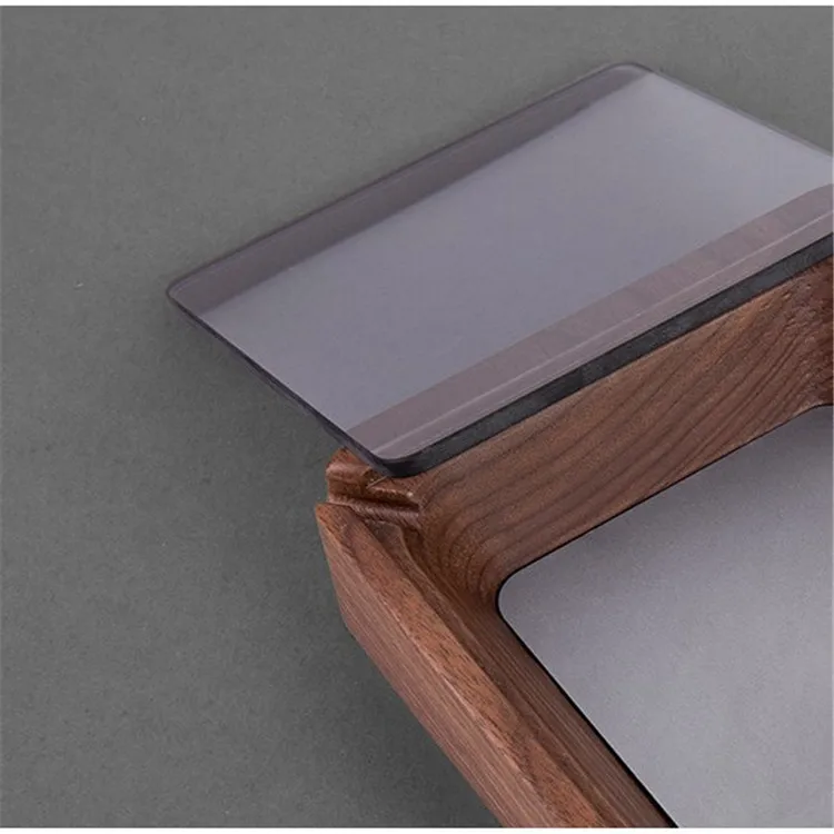 
Hot selling Wooden Ash tray Cendrier with Glass Cover Walnut Color Bamboo Ashtray 