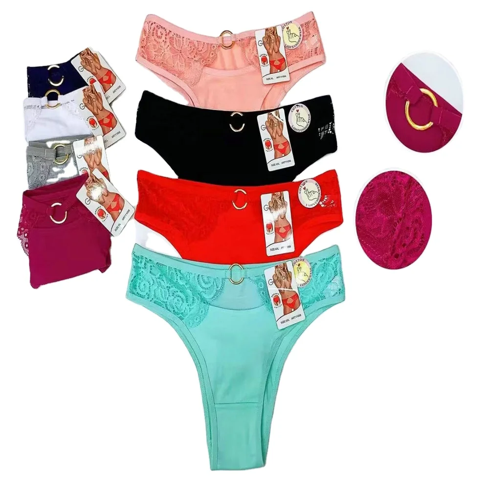 0.43 Dollar Model ZY084 Size 28-32 Cotton G-Strings Thongs Stretch T-Backs photos of girls wearing underwear