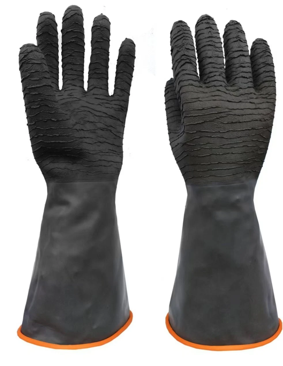 Rubber Industrial latex heavy duty dirty work hand protect gloves household chicken gloves