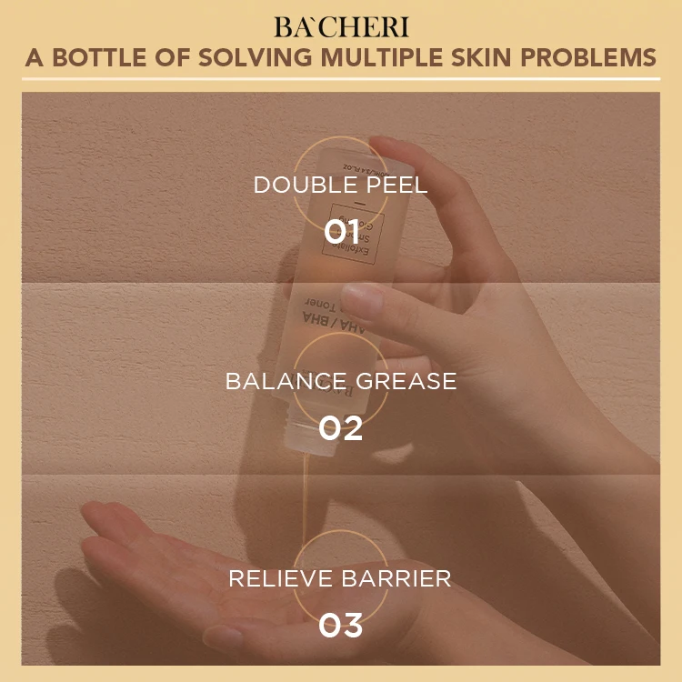 Kangrong Private Label Skin Care Face Care Organic Smoothing Whitening Exfoliate AHA BHA Face Skin Toner