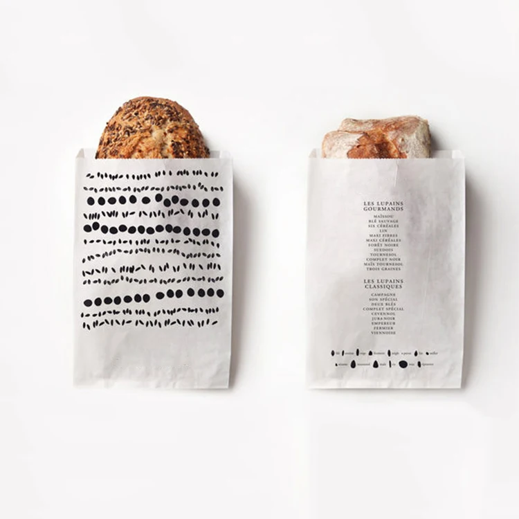  Wholesale Cheap Food Packing Customized Bakery Pastry Biscuit Packaging Kraft Paper Cookie Bag For