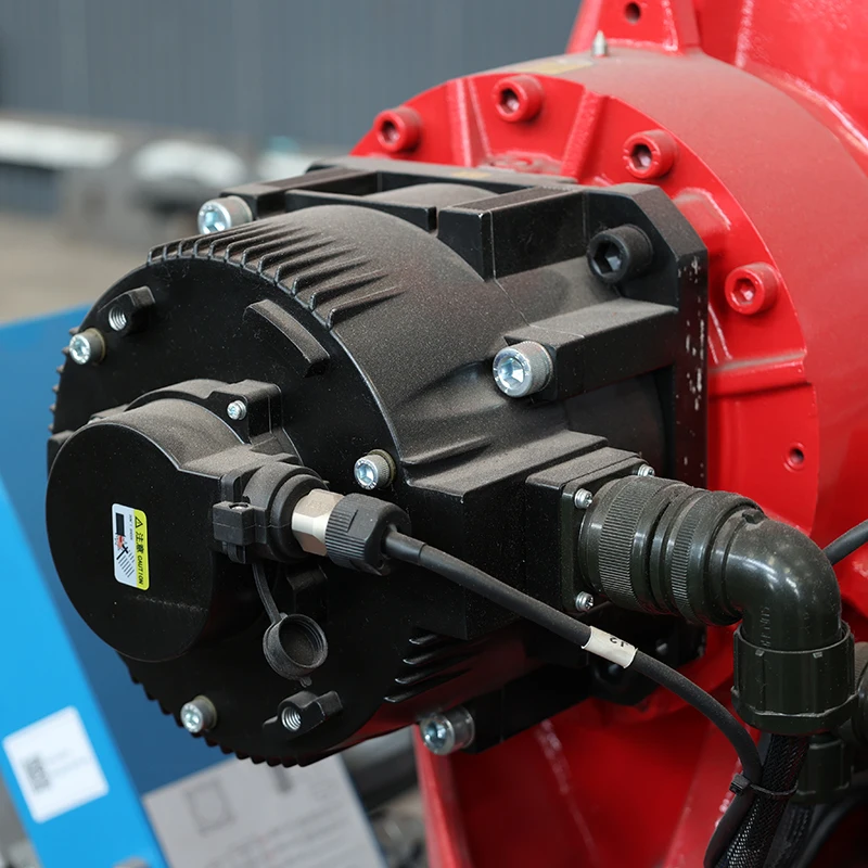 ZMDE Saving Cost Automatic Steel Structure Metal Plate H Beam T Beam Welding Robot Station with Ground Rail