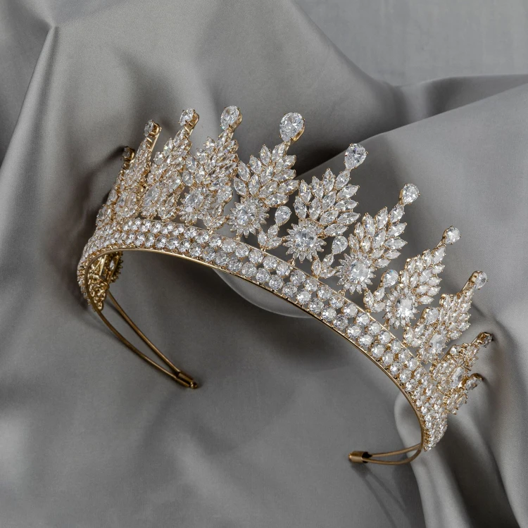High Quality Zircon Bridal Tiara Luxury Bridal Crown