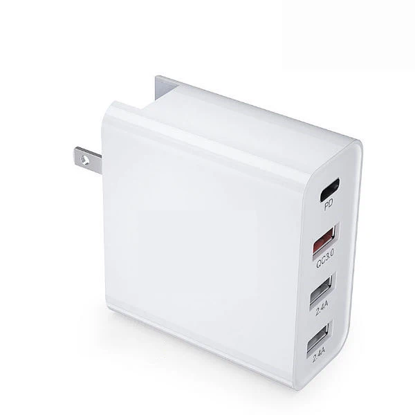 Зарядное устройство с 4 интерфейсами 18 Вт pd + QC3.0 2.4A подходит для быстрой зарядки моделей iphone 8 и