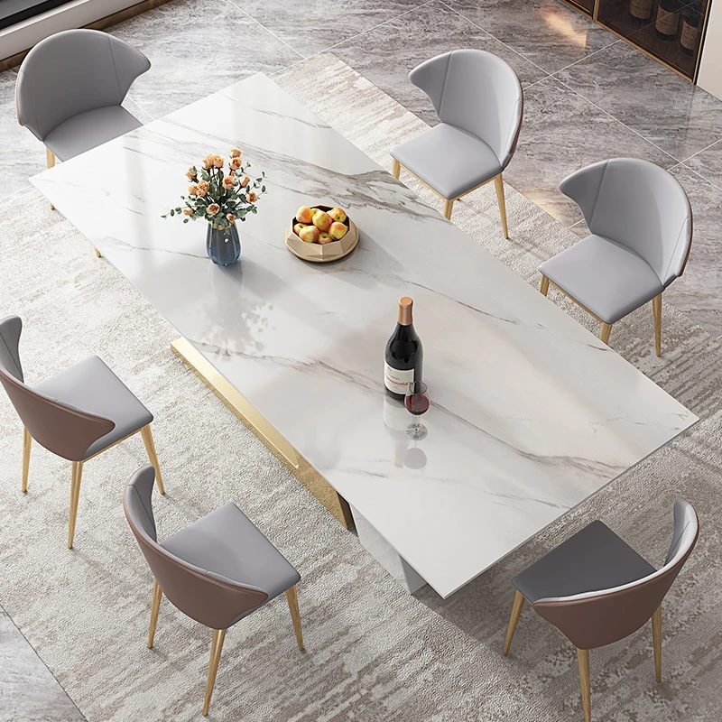 Nordic Modern Simple Style Sintered Top Dining Tables With Chairs For Home And Restaurant