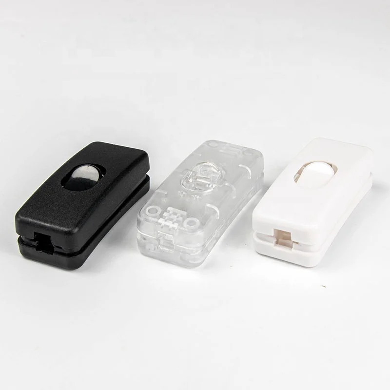Power Cord In Line Rocker Switch Transparent Plug Clear American Australian European UK Japan Power Cable Copper Wire
