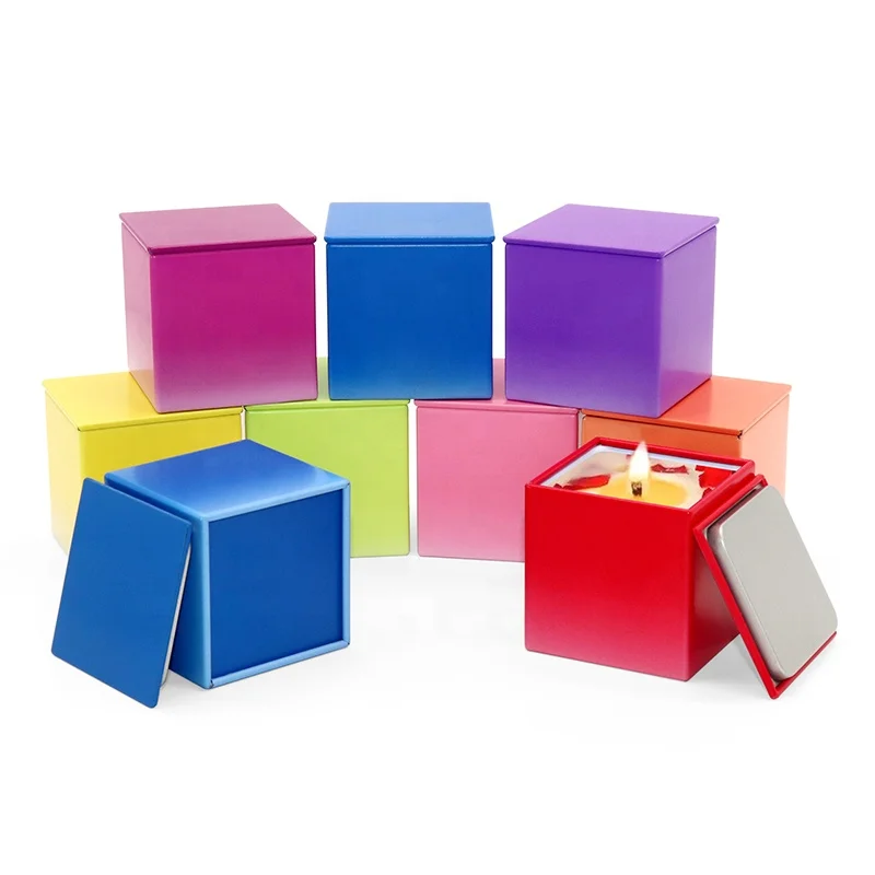Empty Luxury Scented Metal Container Candle Tin Box With Lid Jar Tin Cans Canister Packaging With Lid For Loose Tea