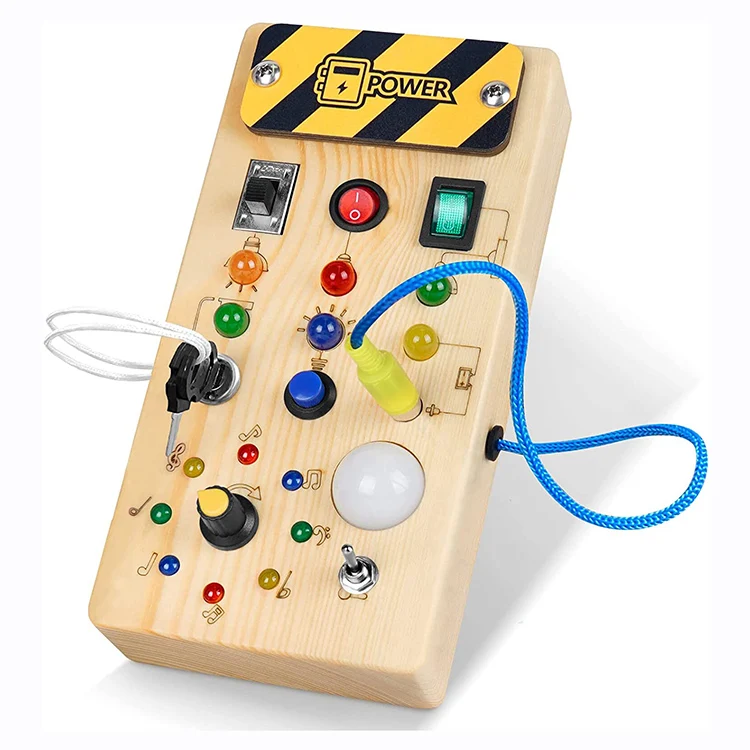 Бесплатный образец Монтессори деревянная безопасная энергия занятая доска обучающие материалы игрушки Новорожденные игры houten Деревянные для младенцев