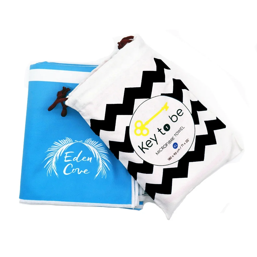 
Custom Fashion Canvas Custom Logo Travel Gym Towel With Bag 