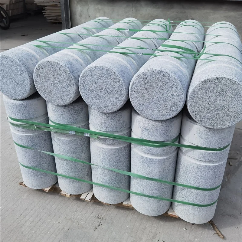 Exterior Grey Granite Villa Landscape Rail for Stair Case Balcony Baluster Polished Outdoor Balcony Railings Graphic Design