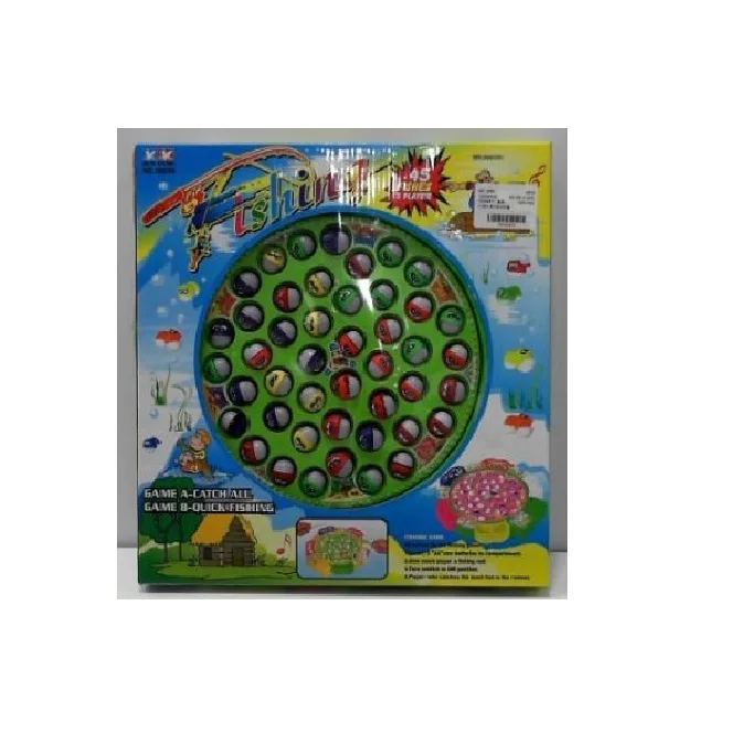 New Design Children Catching Fish Game Rotating Board Magnetic Fishing Game With Music for Kids