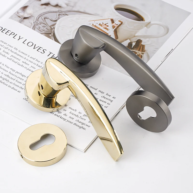 2022 Light and Fashionable Zinc Alloy Metal Door Handle Lock Doors Handles High Quality