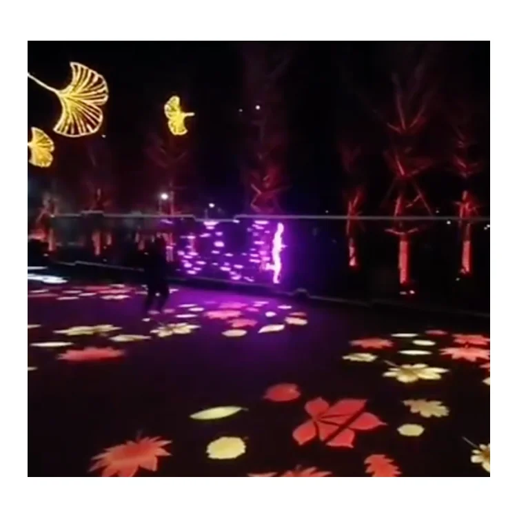 Hi-tech 3D outdoor beautiful  lighting  projection holographic interactive Floor