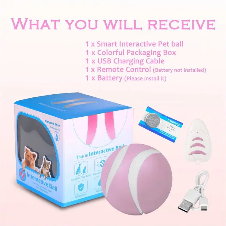 Dog toys pet accessories remote control automatic rolling interactive teasing cat toys interactive ball