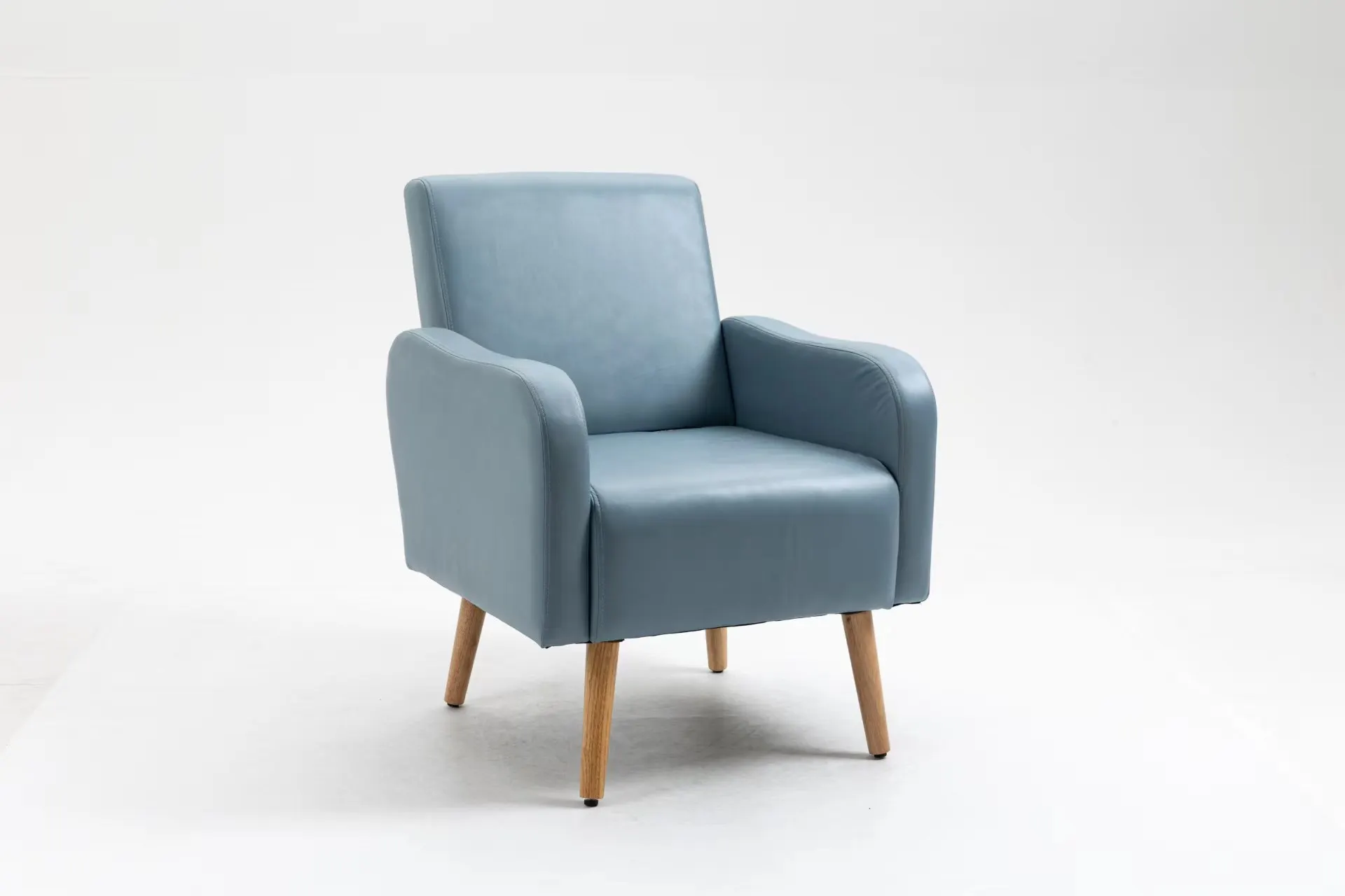 Factory straight hair modern luxury living room leather fabric arm chair single sofa recliner lounge chair