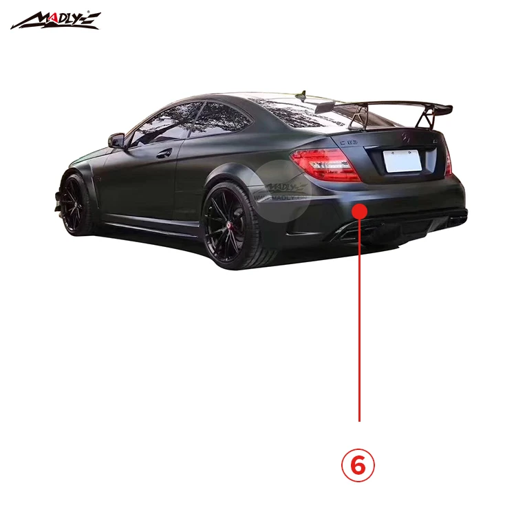  2010-2013 C Class W204 обвесы для Mercedes Benz купе 2-дверный C63 AMG черная серия PD стиль широкофюзеляжный