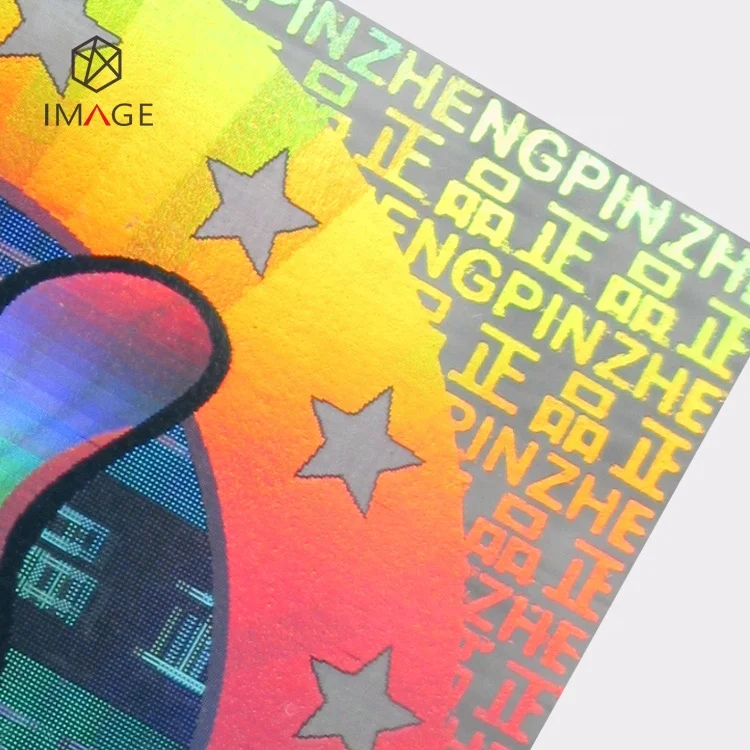 3D Security Hologram Hot Stamping Foil Sticker for Paper/Plastic Products