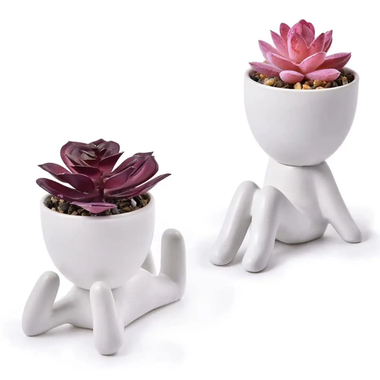 Hotsale Cute Cartoon Body Art craft home decoration Small Succulent Planter Pots,Ceramic Flower Pots For Mini plant