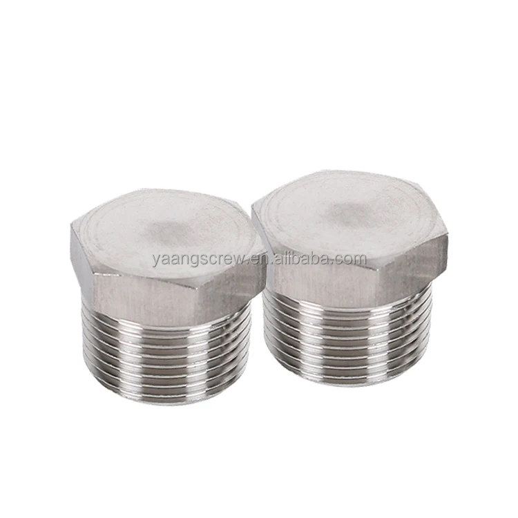 304 316 Stainless Steel Thread Plug Outer Hexagon Screw Plug Ip68 Waterproof And Dust-proof Cover Plug With Rubber Seal