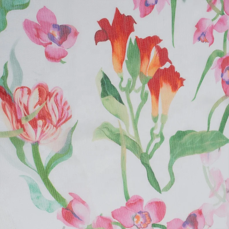 sheer graceful wrinkle fabric 8mm silk crepe Ggt print fabric natural mulberry silk digital print Ggt fabric with OEKO-TEX 100