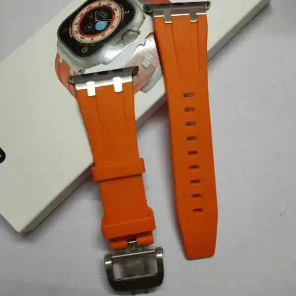 Factory Wholesale Liquid Silicone Watchstrap Butterfly Buckle Luxury Silicone Band 38/40/41mm 42/44/45mm