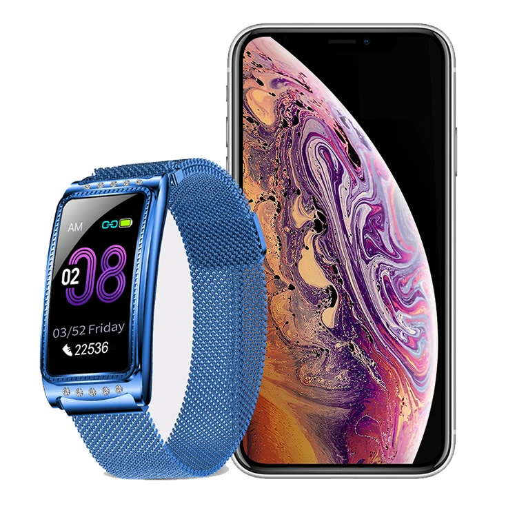 Женские гибридные Смарт-часы, фитнес-часы с функцией отслеживания сердечного ритма