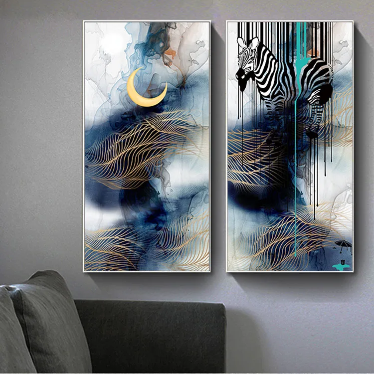 New Chinese Style Corridor Aisle Hanging Porch Zen Modern Minimalist Abstract Ink Painting