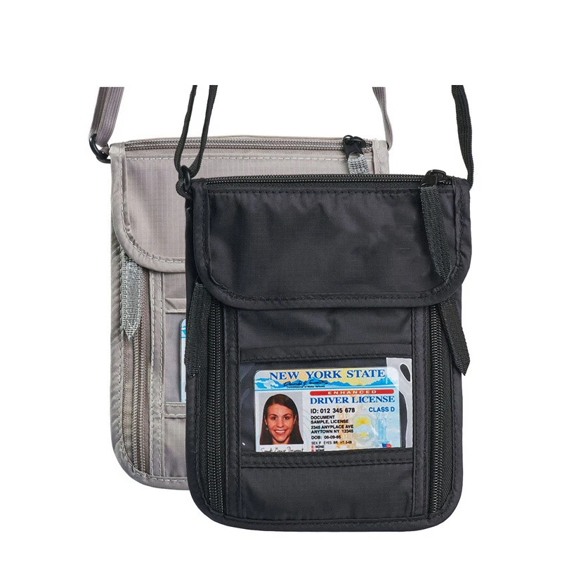 Thin Nylon casual money organizer for cash budget wallet Travel passport ID wallet bag phone purse slim rfid wallet custom