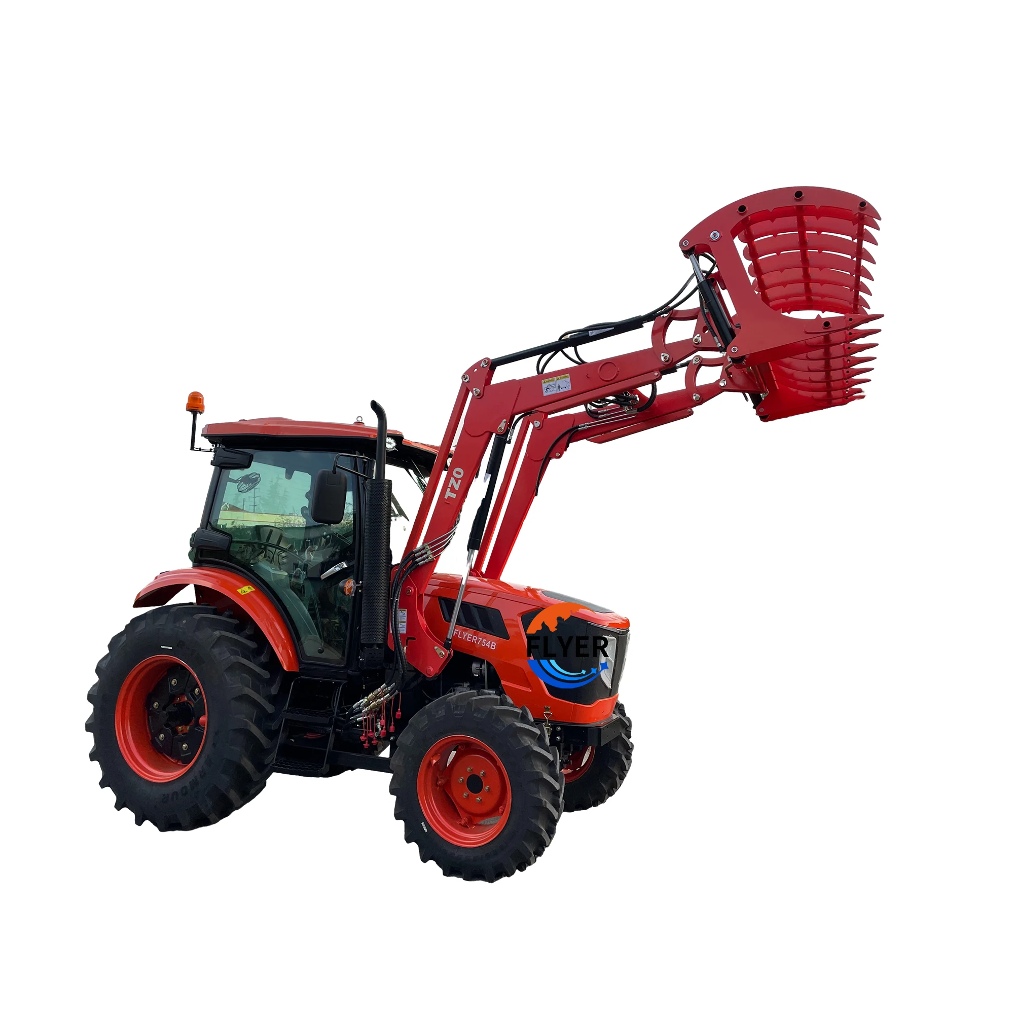 Agriculture Tractor Red Color 75HP 4WD Farming For Sale