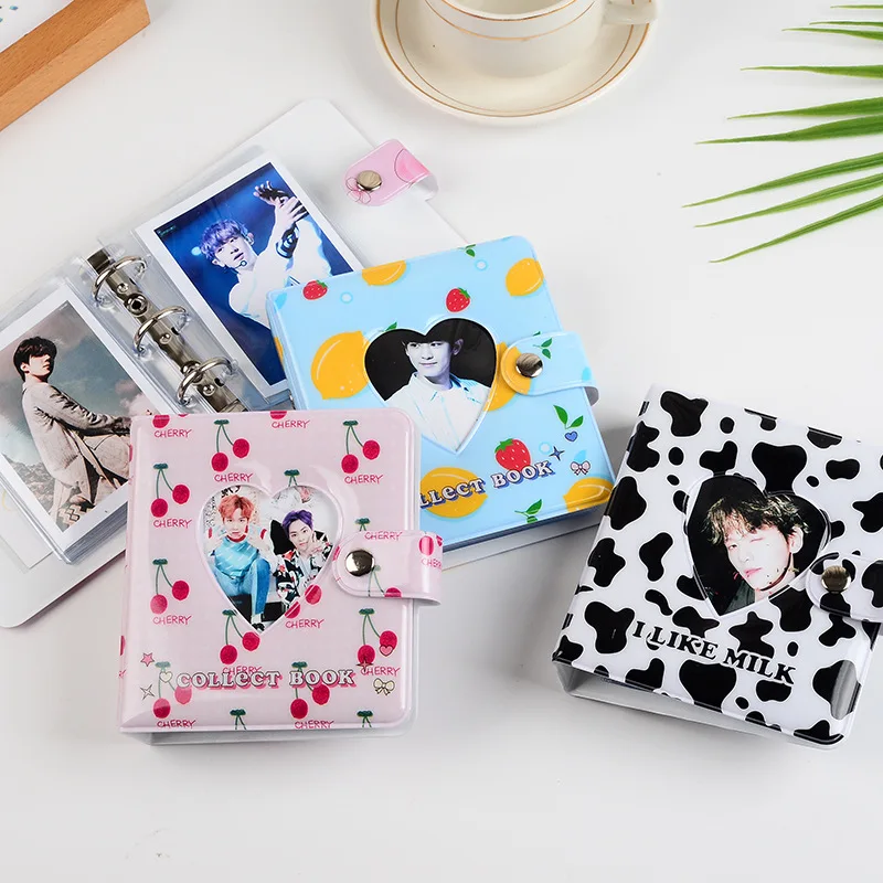 Factory price heart shape collect Kpop book album 3inch instax mini film album 40 photos instax kpop photo album