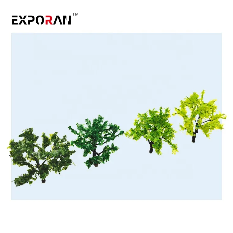 Model Trees Plastic Green Tree Model Train Layout Garden Scenery Landscape Wargame 10 cm 8 cm 6.5 cm 4.5 cm Height
