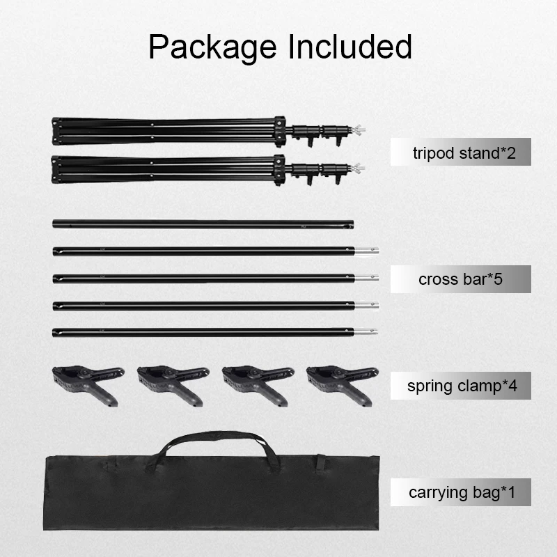 3x5M Metal Background Stand Adjustable Backdrop Stand Banner Advertising Frame Support System with Carry Bag