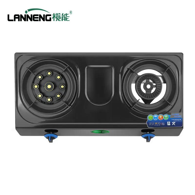 Low consumption double burner stoves kitchen cooktop stove
