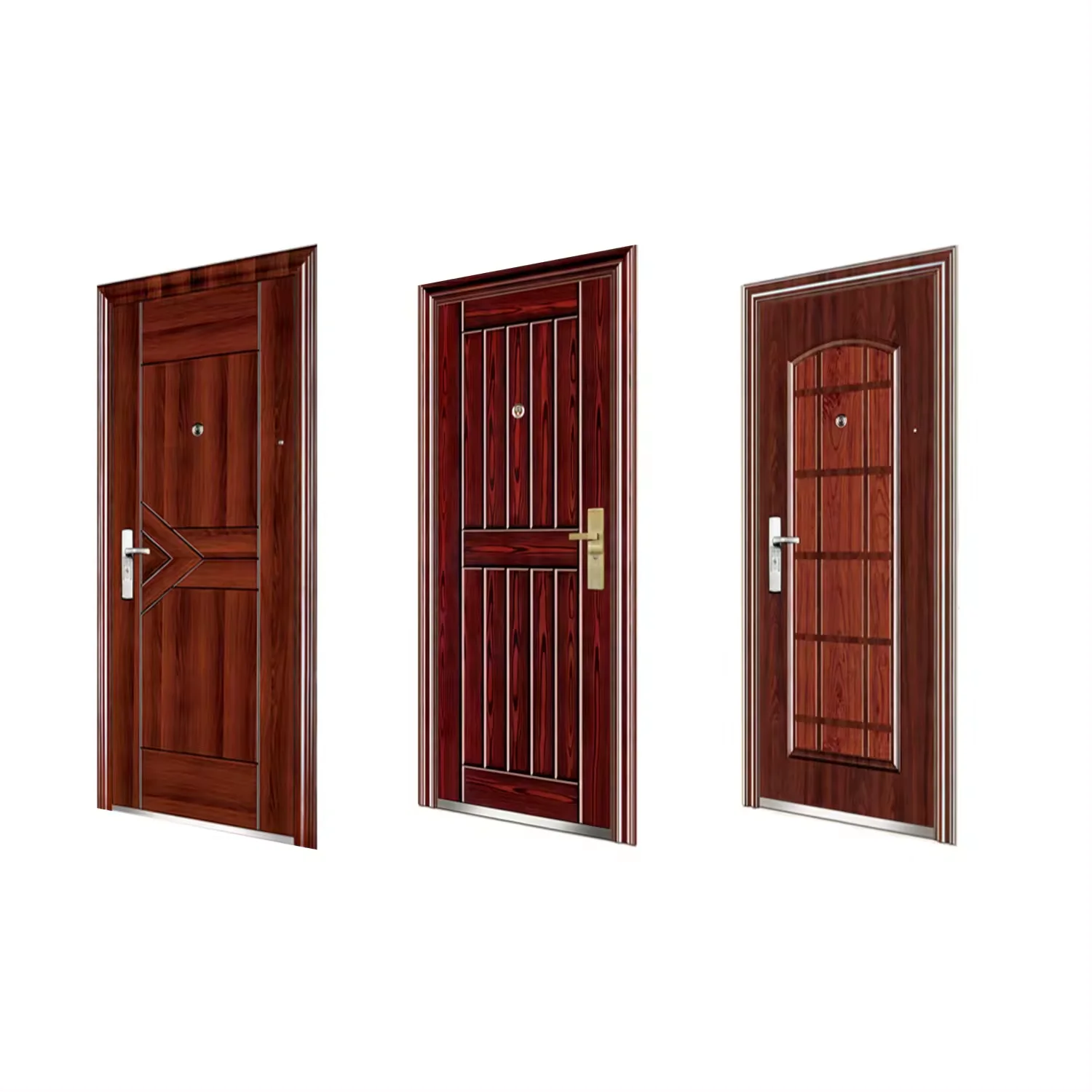 Main Entrance Door Design Exterior Luxury Steel Modern Entry Door Anti-theft Door for Home