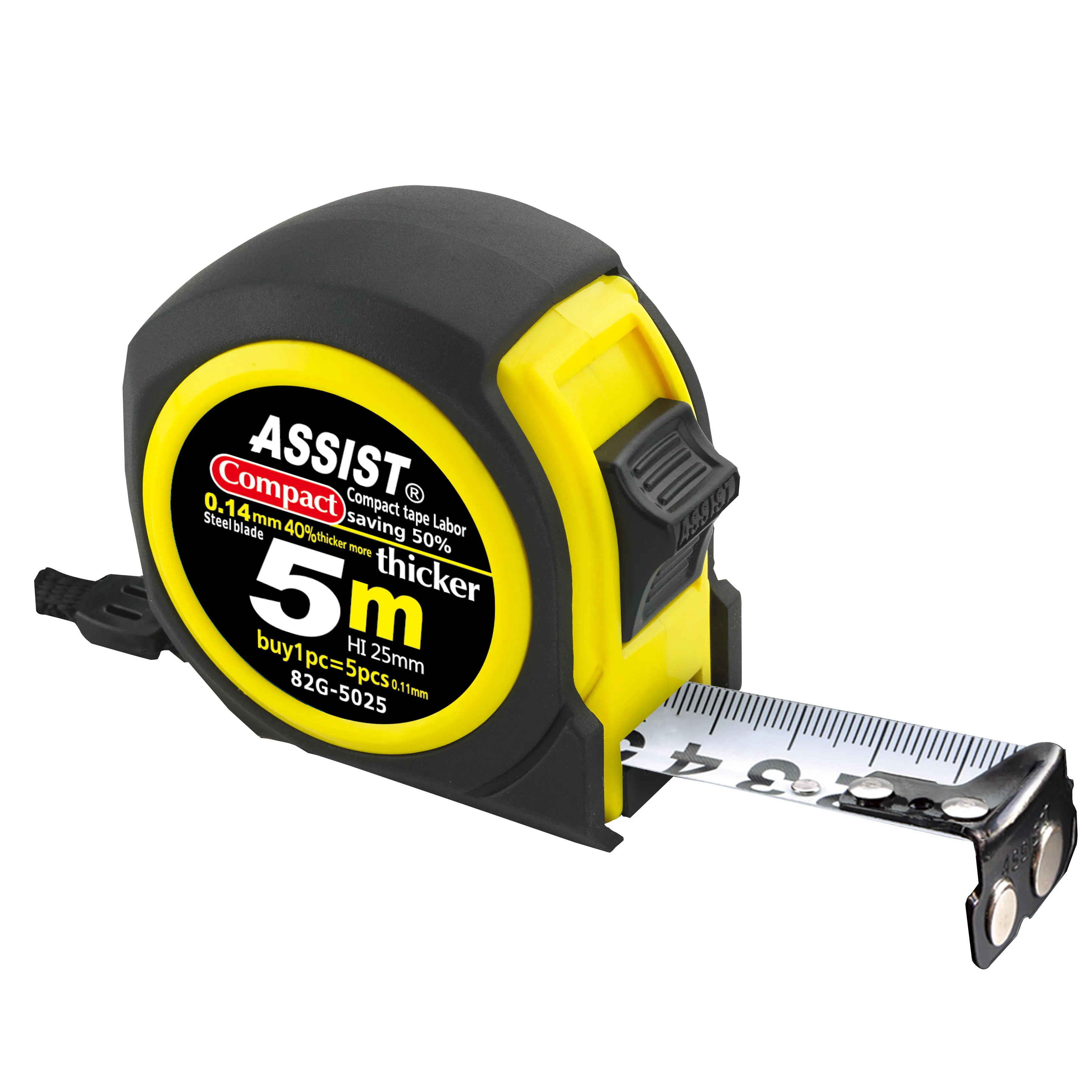 Assist brand popular measuring tape 5 m retractable metric imperial tape measure