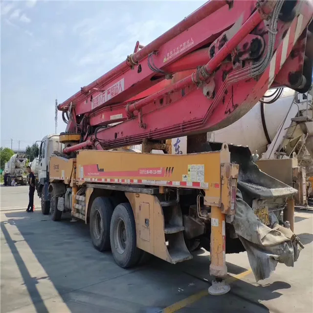 2011 37m used isuzu truck-mounted concrete pump 40 ton dumper truck made in Japan, china brand 37m concrete pump for sale