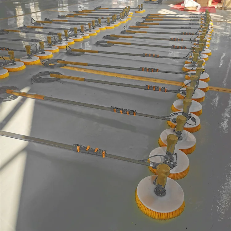 pv cleaning kit system solar washer double head brush cleaning tool equipment for pv system module clean