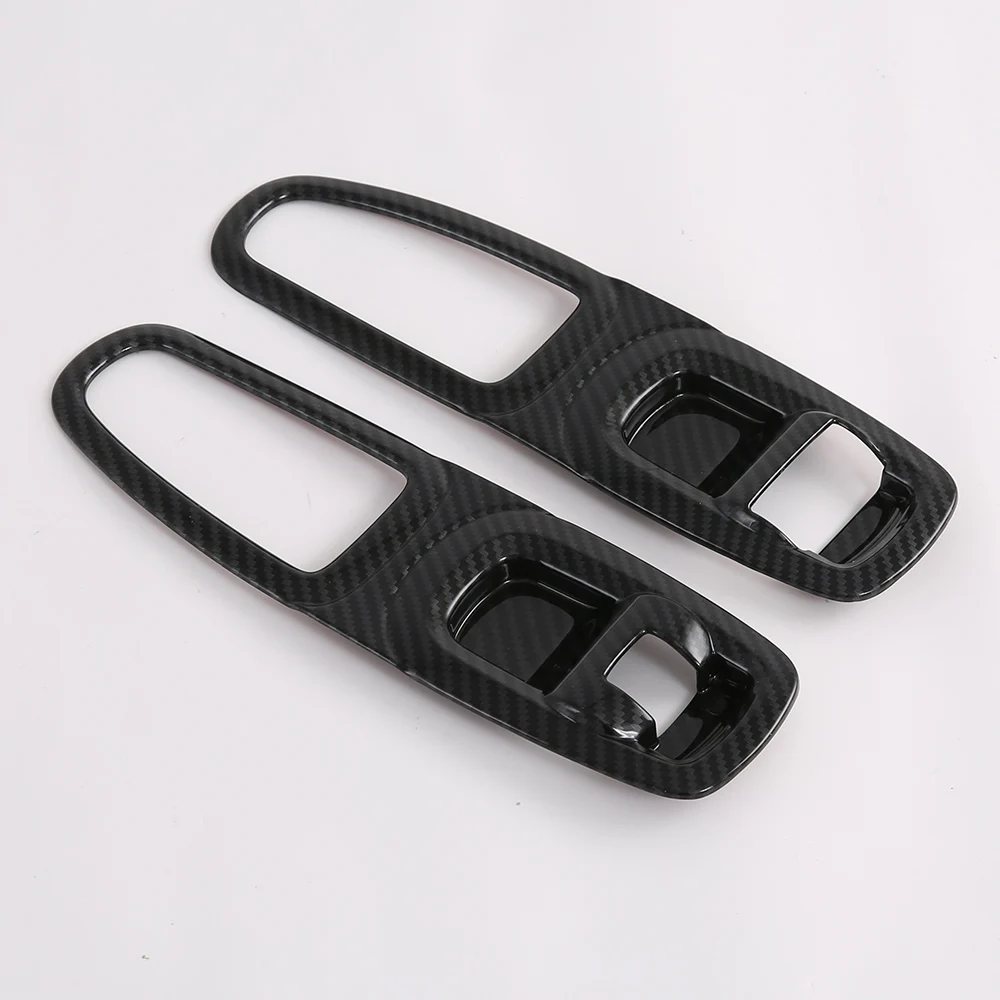ABS Carbon Fiber Car Accessories Interior Decorative Armrest Window Rise Cover Glass Body Kits For Ford Transit Tourneo 2019