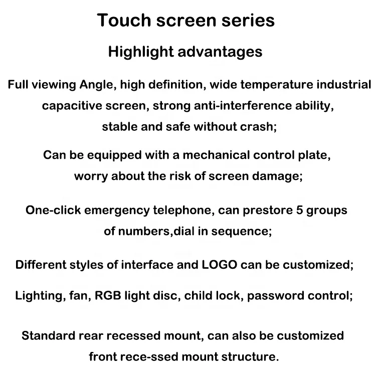 Elevator Hall Touch Screen Operation Panel Elevator COP LOP Panel Display