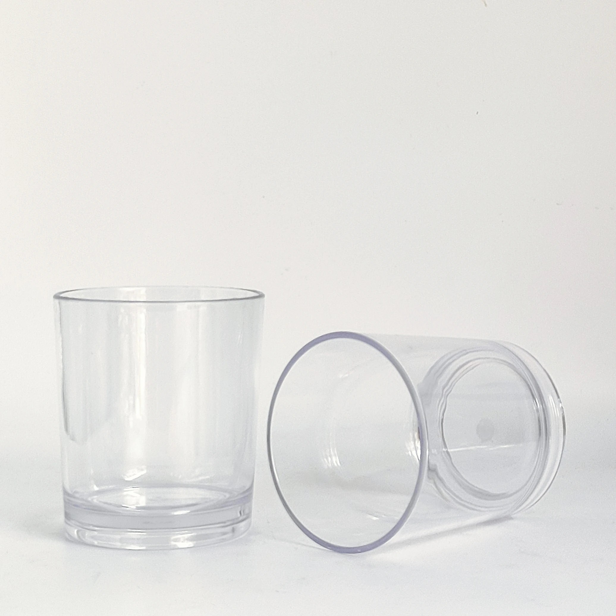 Factory price 270 ml AS straight ice whiskey glass 10 oz short plastic rock glass reusable tumbler wholesale plastic coffee cup