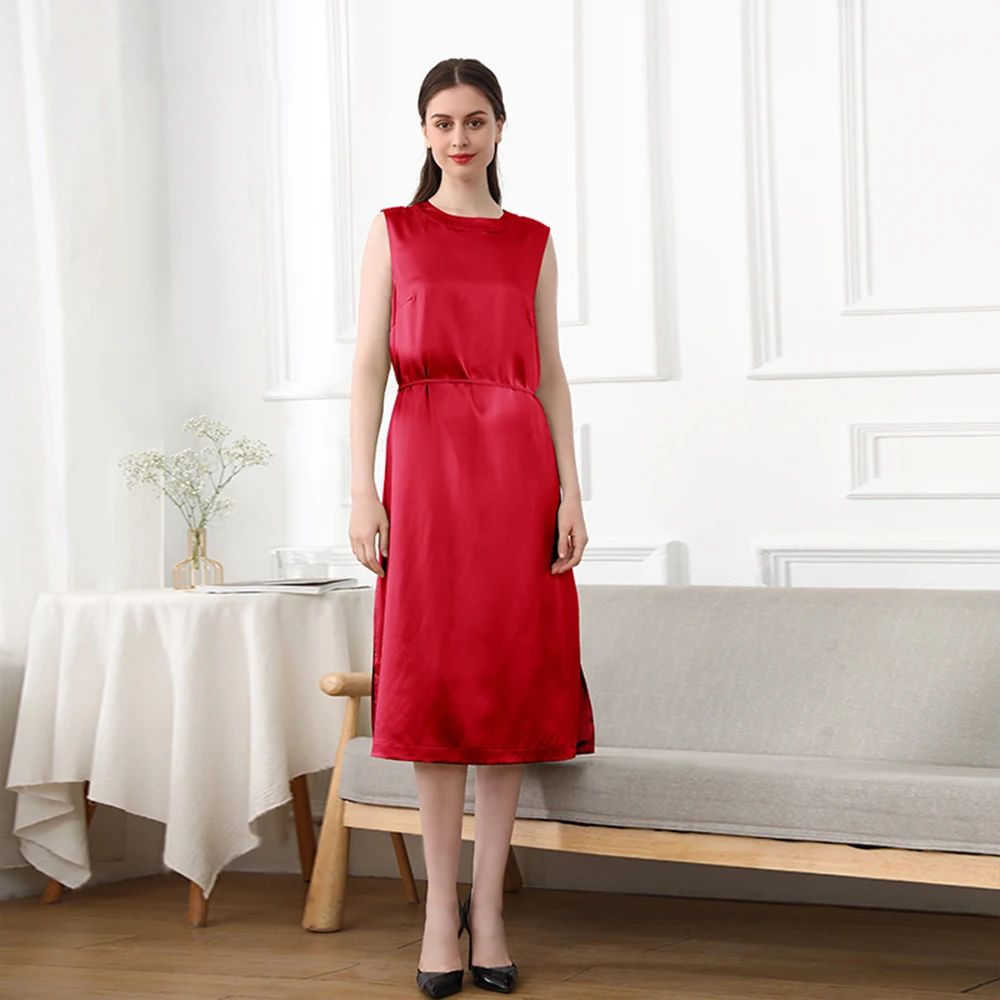 Wholesale Mulberry Silk Sleepwear Luxury Nightgowns 100% Silk Night Dress  For Women