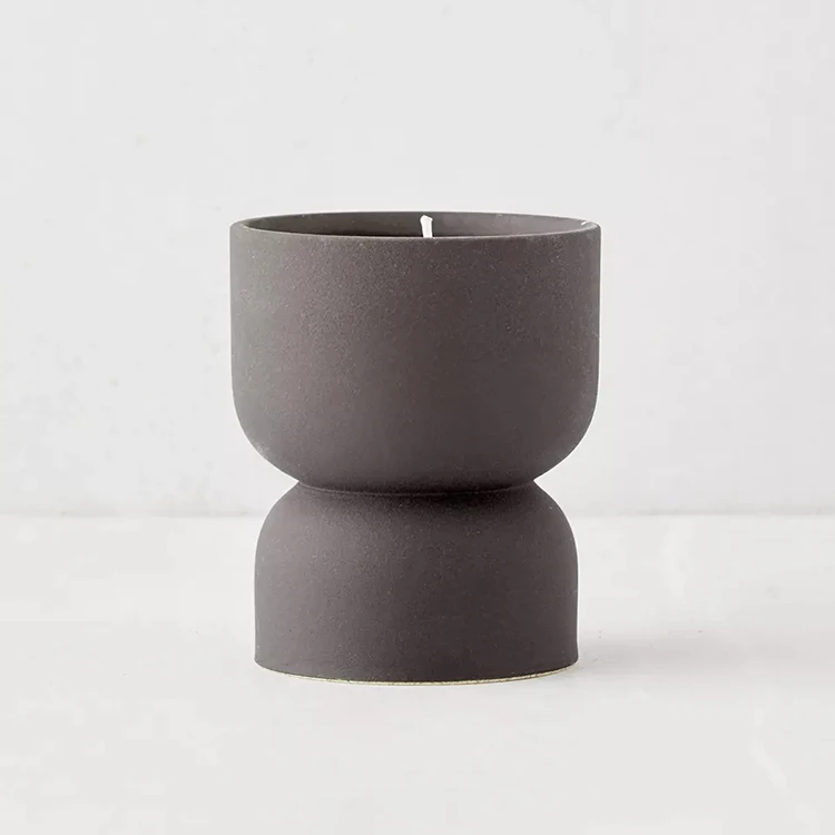 Good quality wedding decoration wholesale unique design matte ceramic candle jars without lid