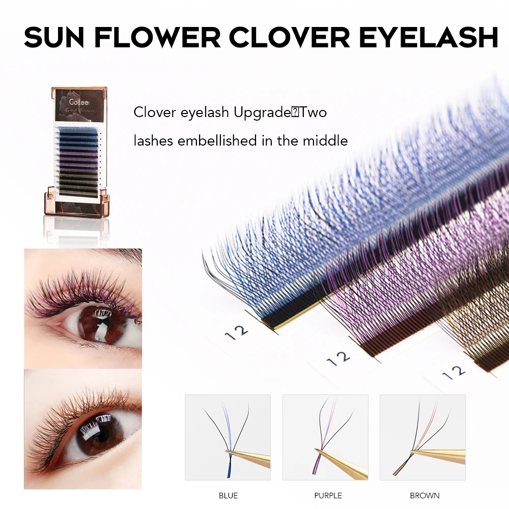 Gollee W Shape Auto Fans Eyelash Extensions Y W C D 0.05 Tryphena eyelash Mega Volume Yy Eyelash Extensions