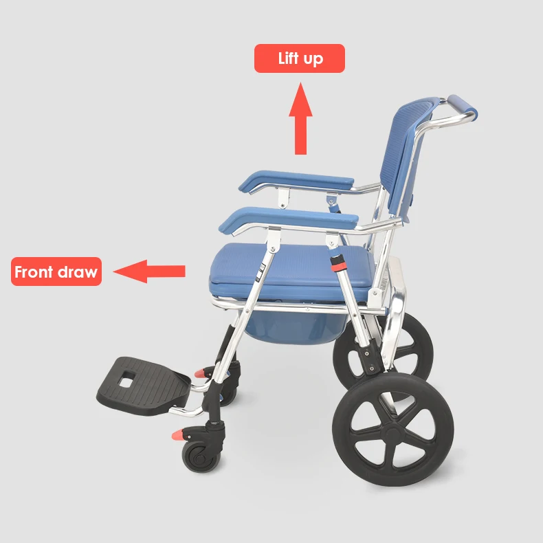 Commode chair toilet portable folding commode wheelchair shower disable chairs for bathrooms