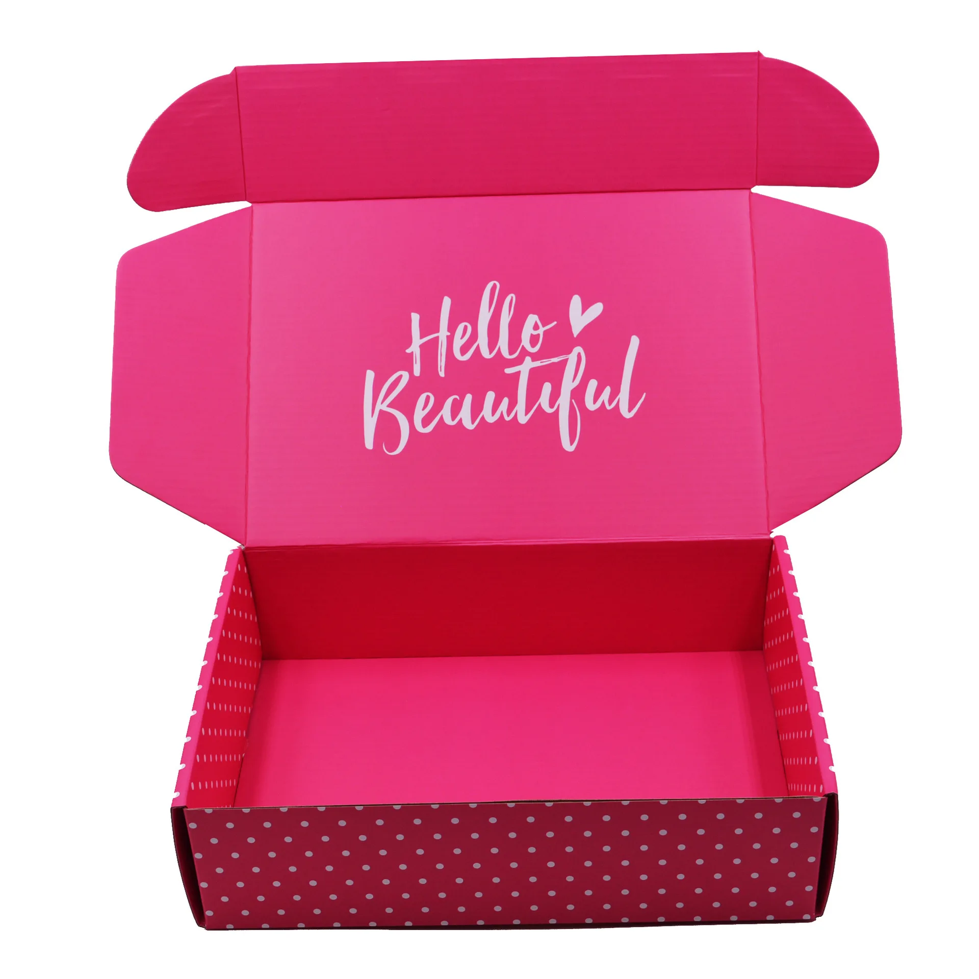 
Creative fancy beautiful Customized pink red Corrugated Packing Shipping Paper Carton gift Box Cardboard Boxes Sale 