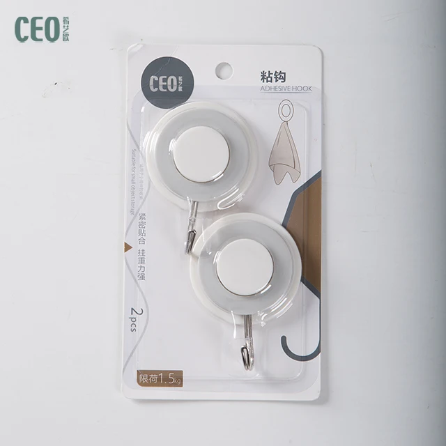 Strong Adhesive Hooks Plastic Wall Mounted Hanger Hook For Clothes