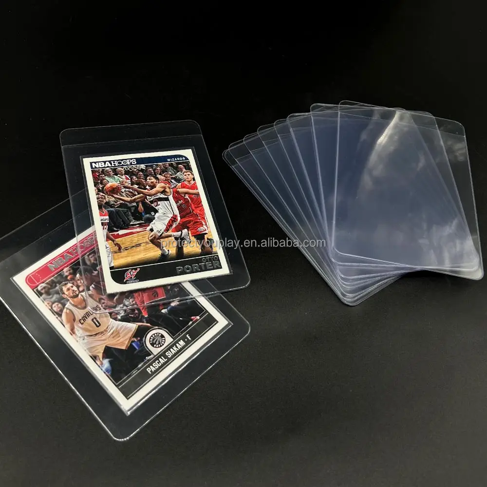 Ультрапрозрачный Профессиональный Полужесткий защитный чехол с карманом для карт для покемона, футбола, баскетбола, занятий спортом