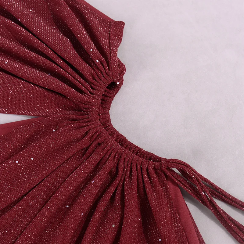 2023 summer dress Breathable Sequins Dress One-shoulder Sleeveless Evening Long womens dresses sexy