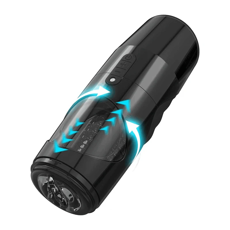 2-in-1 Powerful Telescopic Thrusting Rotating Electric Male Piston Masturbation Vaginal Cup Automatic Men Stroker Machines